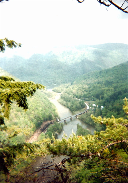 Looking down toward Erwin, TN