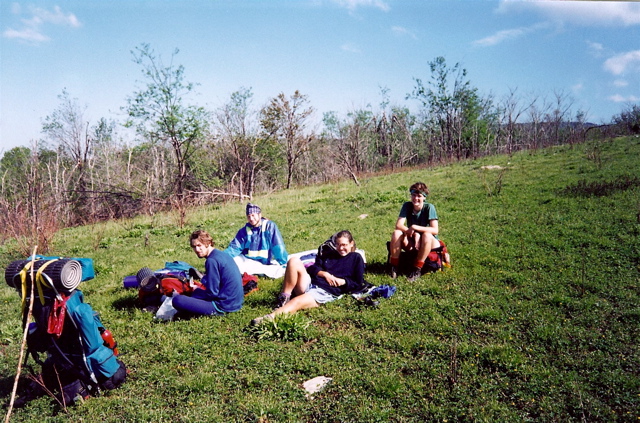 Hiking up the Chestnut Knob