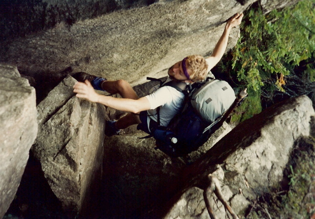 Bouldering through Mahoosic Notch